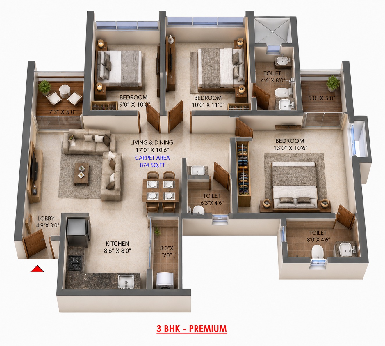 3bhk and 2bhk Flats In Virar West