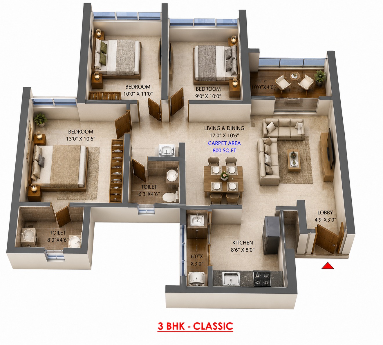3bhk and 2bhk Flats In Virar West